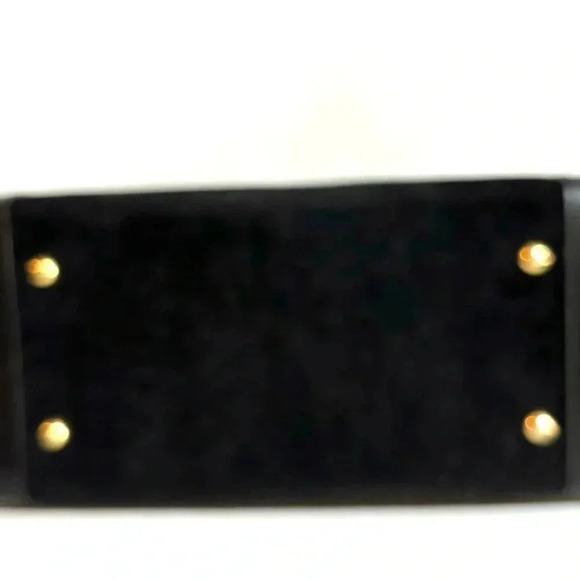 Lulu Guinness black corduroy satchel handbag - Picture 2 of 7